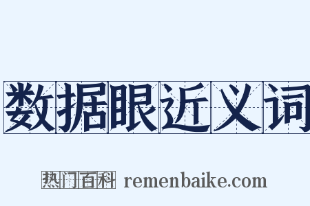 数据眼近义词是什么意思的图片